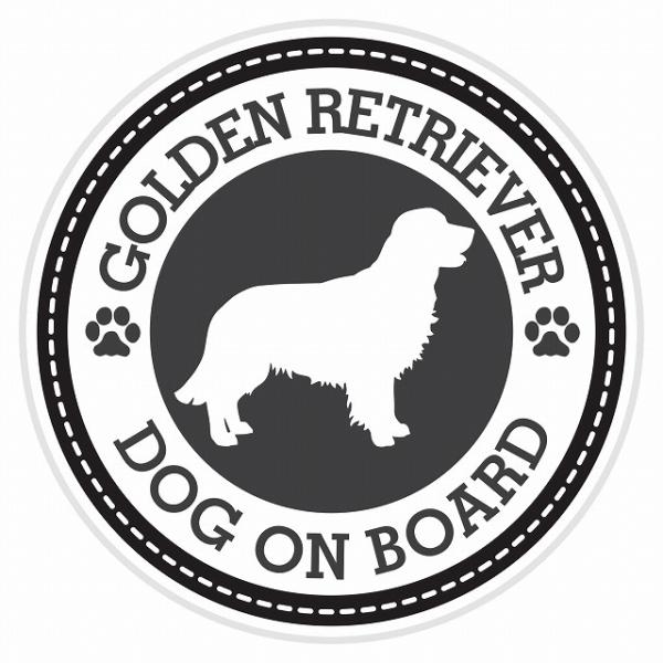 セーフティサイン ステッカー Dog on board GOLDEN RETRIEVER