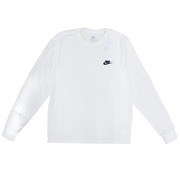 NIKE ナイキ Men's long T-shirt メンズ ロング Tシャツ カットソー スリーブ 長袖 メンズ ロゴ プリント ホワイト AR5194 ルームウェア 部屋着 プレゼント