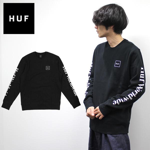Huf ハフ Essentials Domestic Crew エッセンシャルズ ドメスティック クルー パーカー トレーナー スウェット 長袖 メンズ ブラック Pf Pf 雑貨倉庫tokia 通販 Yahoo ショッピング
