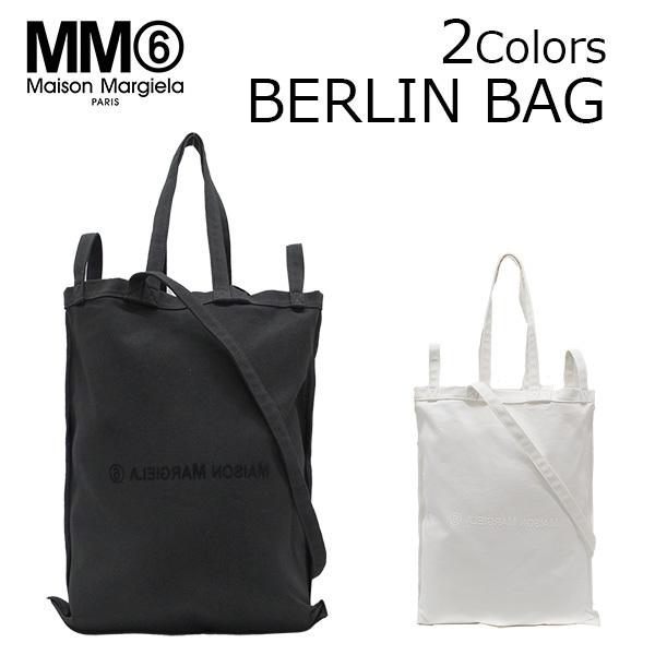 MM6 BERLIN BAG キャンバス 3wayトートバッグ 反転ロゴ BLK - バッグ MM6 BERLIN BAG キャンバス 3wayトートバッグ 反転ロゴ BLK - バッグ