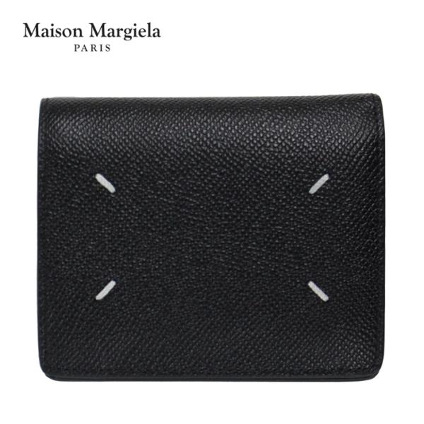 並行輸入品 Maison Margiela メゾン マルジェラ Small Bi Fold Wallet スモール バイフォールド ウォレット メンズ レディース ブラック 財布 二つ折り