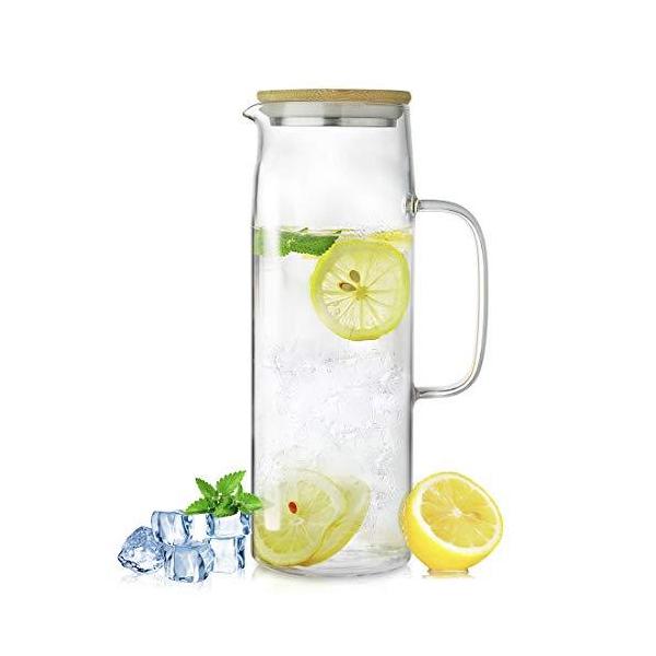 竹製蓋　耐熱ガラスポット