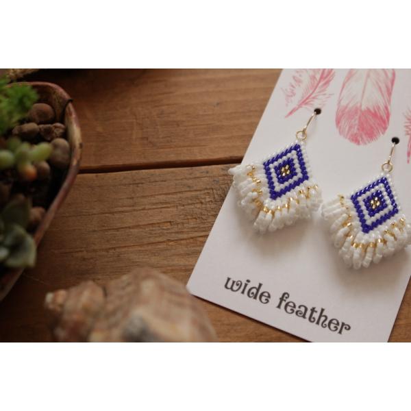 ピアス　オルテガループフリンジ (アオ)