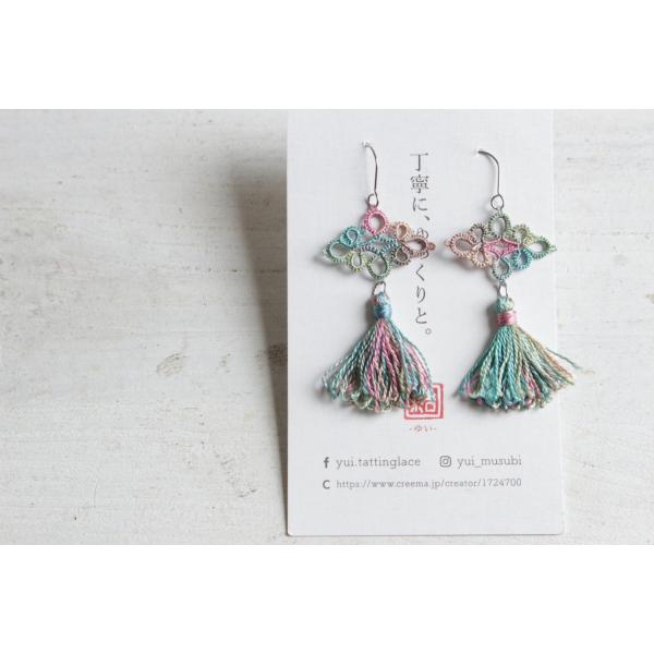 タディングレースピアス  ランバス　タッセル