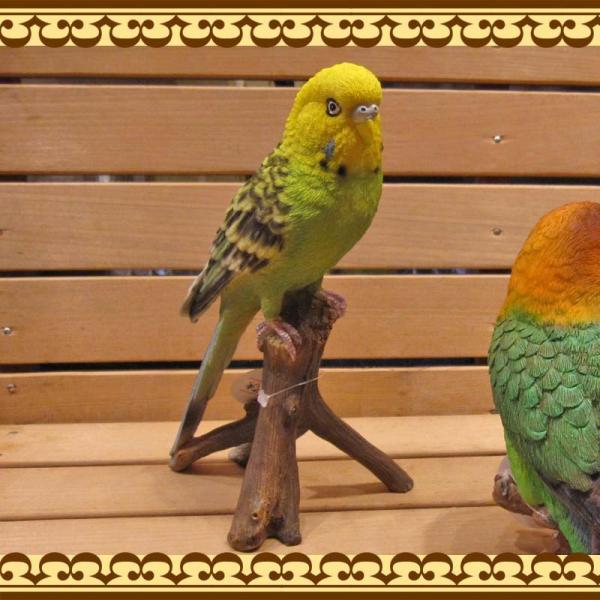 鳥の置物 リアルなセキセイインコ レジン製 グリーン フィギア バードオブジェ ガーデニング 玄関先 陶器 雑貨の森 Ki Ra Ra Yahoo 店 通販 Yahoo ショッピング
