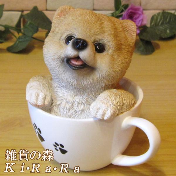 置物 動物 可愛い 犬の置物 ポメラニアン リアル ティーカップドッグ