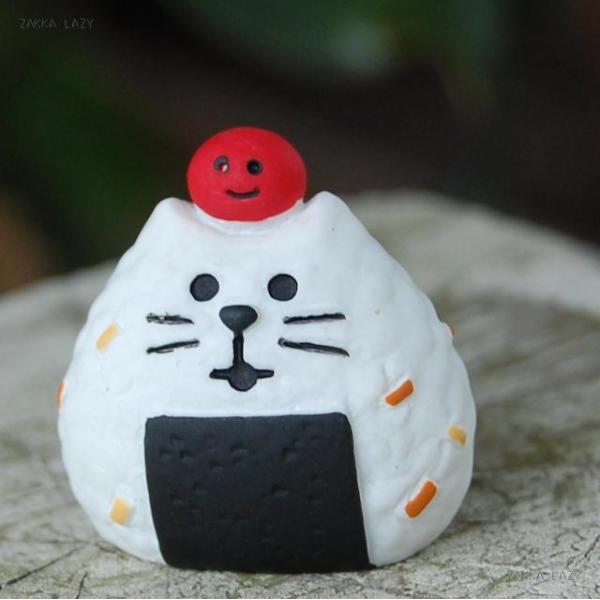 concombre 新米おむすびにゃんこ ねこまんま　　デコレ コンコンブル ネコ 猫 ねこ 置物 おにぎり 可愛い  おむすび 新米 米【コンパクト対応】