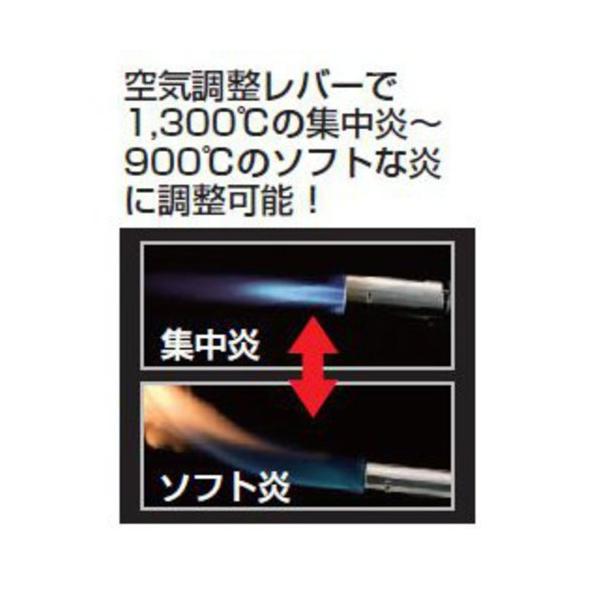 新富士バーナー パワートーチ ガスバーナー?日本製 火力調節 炙り調理 溶接 火口径:22mm 小型 グレー rz-730s