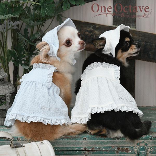 犬 服 犬服 ペット服 ドッグウェア 犬の服 オーバーオール ワンピース | ONE OCTAVE ワンオクターブ ワンオクターヴ  レースフリルオーバーオール  26s