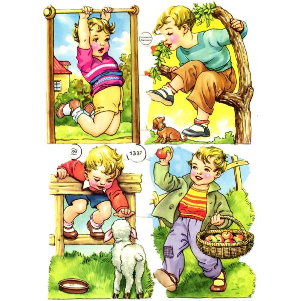 素　材：紙製サイズ：約 縦23.5 横16.5(cm)※定形外郵便物可デザイン：クロモス シート 子供  ハイセンスで美しいクロモス。楽しそうに遊ぶ子供が描いていて可愛らしいですね♪エンボス加工なのでぽこっと浮きでたデザインになっています。...