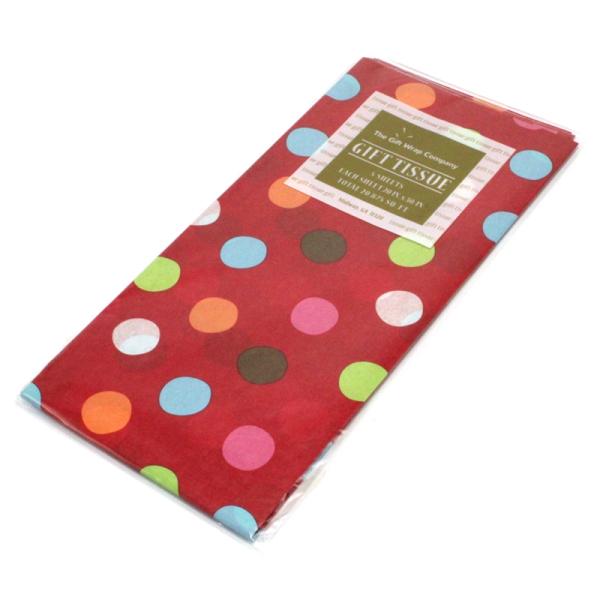 The Gift Wrap Company ギフトティシュー | 包装紙 5枚入り （HAPPY SPOTS PRINT） 508 × 762(mm)