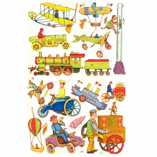 サイズ：約幅23.5×高さ16.0cm素　材：紙製※定形外郵便物可ブランド：マメロックデザイン：クロモス シート おもちゃハイセンスで美しいクロモス。飛行機や機関車などのレトロなおもちゃがたくさん描かれています♪エンボス加工なのでぽこっと浮...