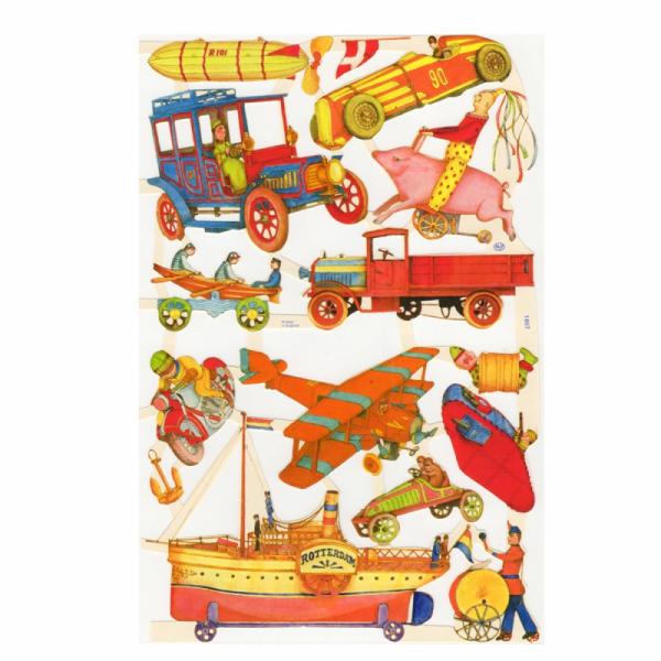 サイズ：約幅23.5×高さ16.0cm素　材：紙製※定形外郵便物可ブランド：マメロックデザイン：クロモス シート おもちゃハイセンスで美しいクロモス。飛行機や機関車などのレトロなおもちゃがたくさん描かれています♪エンボス加工なのでぽこっと浮...