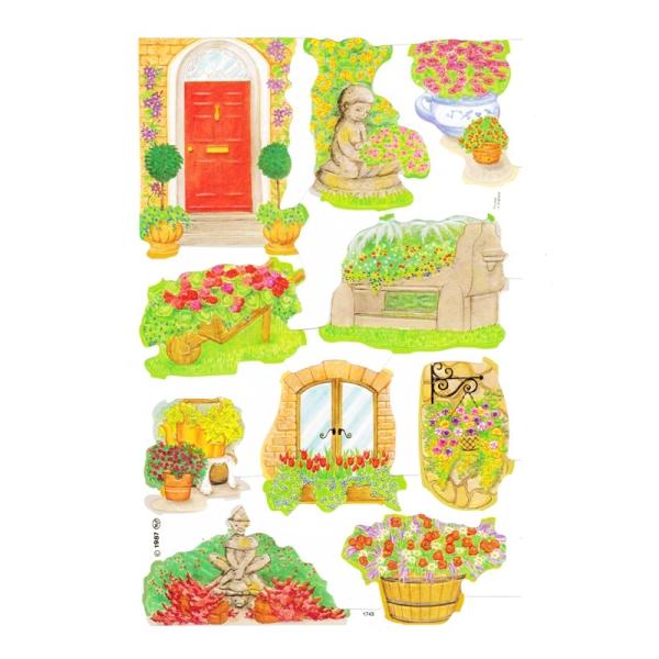 サイズ：約幅23.5×高さ32.5cm素　材：紙製※定形外郵便物OKブランド：マメロックデザイン：クロモス スクラップシート お花 銅像 窓 扉ハイセンスで美しいクロモス。お花と銅像と窓と扉を描いています♪とても神秘的な雰囲気が漂っています...