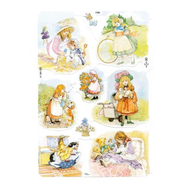 サイズ：約幅23.5×高さ16.0cm素　材：紙製※定形外郵便物可ブランド：マメロックデザイン：クロモス シート 少女 家族 日常ハイセンスで美しいクロモス。少女たちの微笑ましい日常を描いています♪どの絵柄も優しい雰囲気が漂っていますね♪エ...