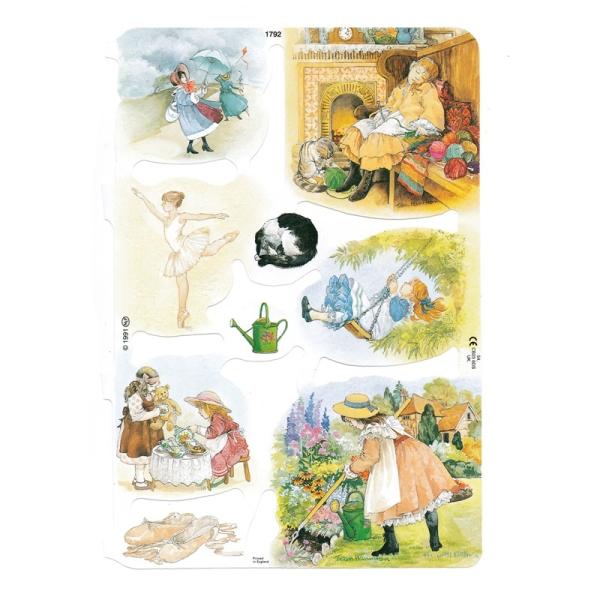 サイズ：約幅23.5×高さ16.0cm素　材：紙製※定形外郵便物可ブランド：マメロックデザイン：クロモス シート 少女 家族 日常ハイセンスで美しいクロモス。少女たちの微笑ましい日常を描いています♪どの絵柄もストーリーが感じられますね♪エン...