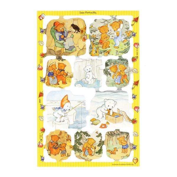 サイズ：約幅23.5×高さ16.0cm素　材：紙製※定形外郵便物可ブランド：マメロックデザイン：クロモス シート 動物 クマ シロクマハイセンスで美しいクロモス。クマと白クマを描いています♪どちらもとっても可愛いですね♪エンボス加工なのでぽ...