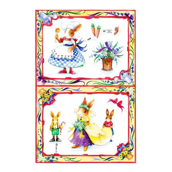 サイズ：約幅23.5×高さ16.0cm素　材：紙製※定形外郵便物OKブランド：マメロックデザイン：クロモス  動物 ウサギハイセンスで美しい素敵なクロモス。可愛いウサギさんが描かれています♪エプロンを着たウサギさんがとても可愛いですね♪エン...