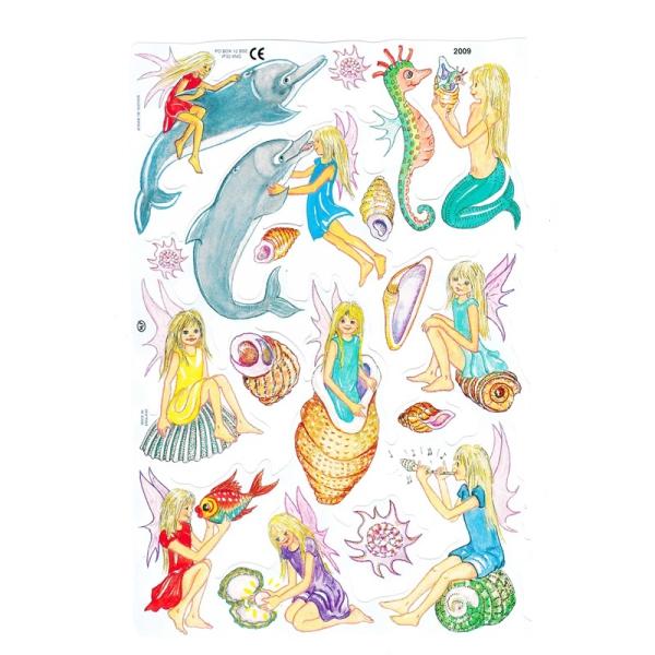 サイズ：約幅23.5×高さ16.0cm素　材：紙製※定形外郵便物可ブランド：マメロックデザイン：クロモス シート 少女 海 生き物 イルカ 貝 魚ハイセンスで美しいクロモス。少女と海の生き物たちの様子を描いています♪イルカと泳いでいる姿がと...