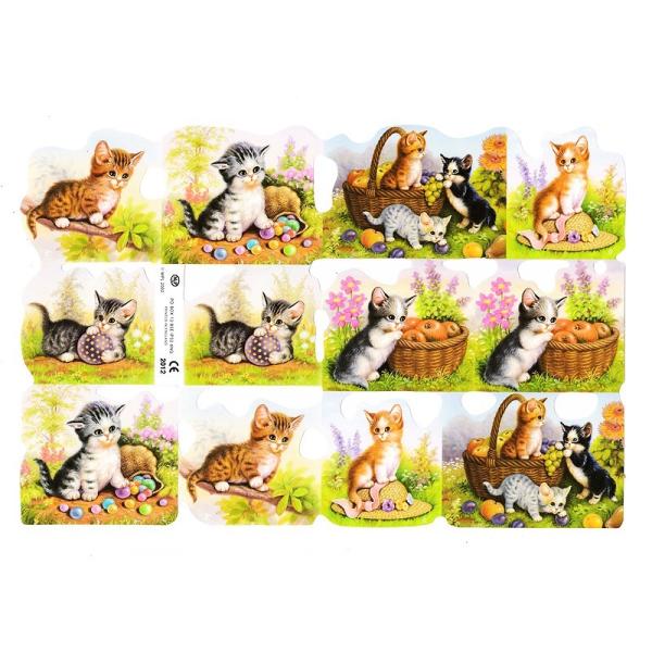 サイズ：23.5×16.5cm素　材：紙製※定形外郵便物可ブランド：マメロックデザイン：ネコ 猫 子猫 可愛いレトロなイラストがデザインされた、ハイセンスで美しいクロモス。子猫たちがいたずらしている様子を描いています♪こんなに可愛い子猫のい...