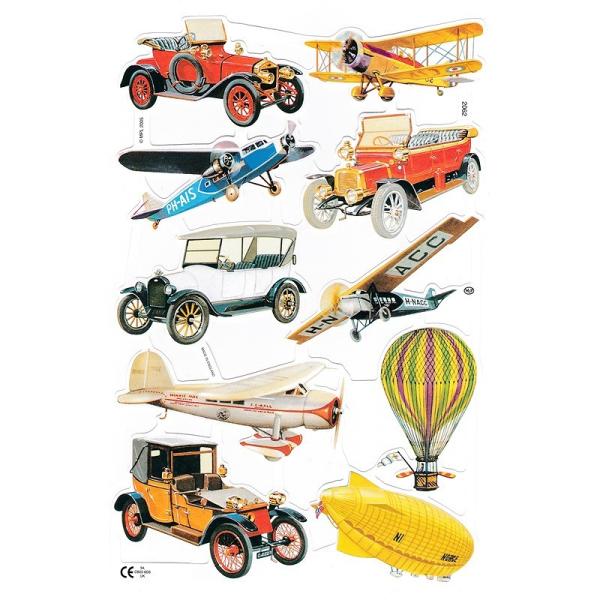 サイズ：23.5×16.5cm素　材：紙製※定形外郵便物可ブランド：エルンスト・フライホーフデザイン：クラシックカー プロペラ機 飛行船 気球レトロなイラストがデザインされた、ハイセンスで美しいクロモス。リアルタッチなクラシックな乗り物のイ...