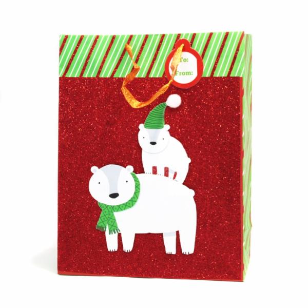 MOLLY & REX 【クリスマス】 ギフトバッグ （シロクマの親子）