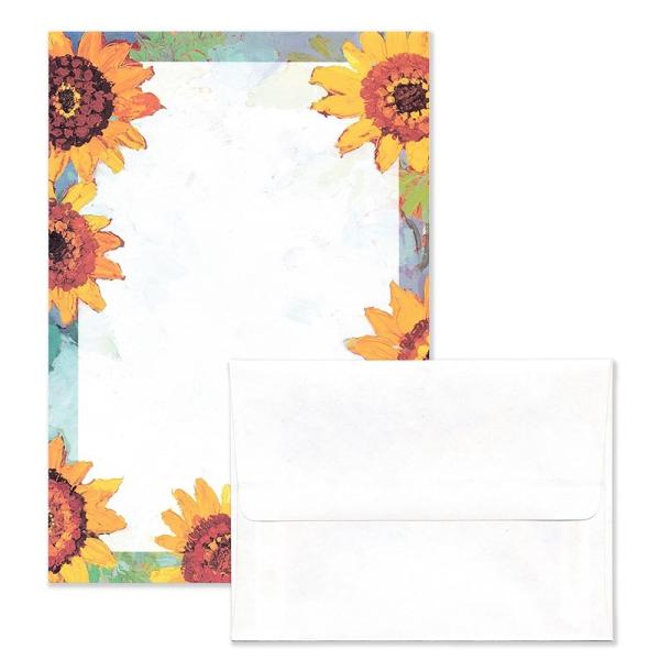 The Paper Company レターセット 便箋6枚 封筒3枚 ひまわり 油絵 暑中見舞い レトロ Buyee Buyee Japanese Proxy Service Buy From Japan Bot Online