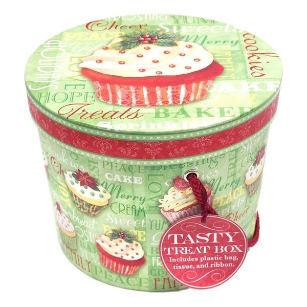 パンチスタジオ クリスマス テイスティ・トリートボックス 収納 フタ付き Lサイズ（カップケーキ） ・定形外郵便物不可