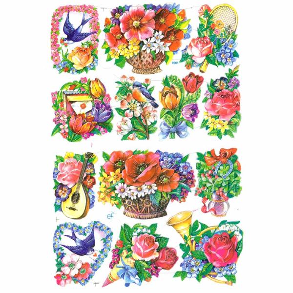 サイズ：23.5×16.5cm素　材：紙製※定形外郵便物可ブランド：エルンスト・フライホーフデザイン：フラワー バスケット ブーケ 楽器 鳥ドイツからアンティーク、クラシック調の美しいデザインを送り出すErnst Freihoff(エルンス...