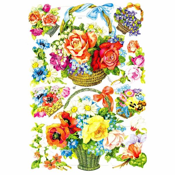 サイズ：23.5×16.5cm素　材：紙製※定形外郵便物可ブランド：エルンスト・フライホーフデザイン：バラ ローズ バスケットドイツからアンティーク、クラシック調の美しいデザインを送り出すErnst Freihoff(エルンスト・フライホー...