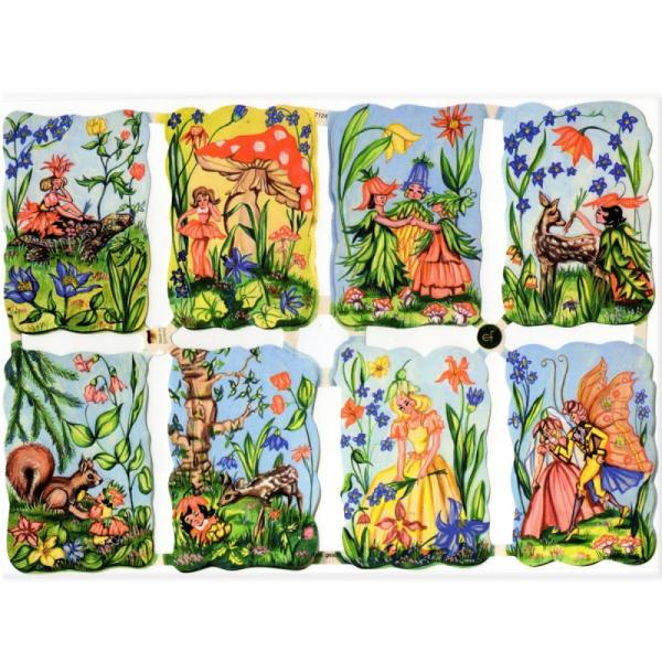 サイズ：約幅23.5×高さ16.5cm素　材：紙製※定形外郵便物可デザイン：クロモス シート 妖精 フェアリードイツからアンティーク、クラシック調の美しいデザインを送り出すErnst Freihoff(エルンスト・フライホーフ)ハイセンスで...