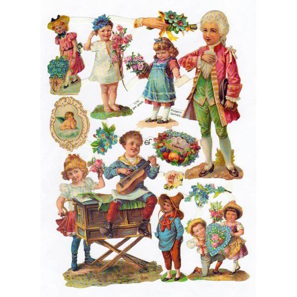 サイズ：23.5×16.5cm素　材：紙製※定形外郵便物可ブランド：エルンスト・フライホーフデザイン：男の子 女の子 オシャレレトロなイラストがデザインされた、ハイセンスで美しいクロモス。ヴィクトリアンな素敵な洋服に身を包んだ、可愛らしい子...