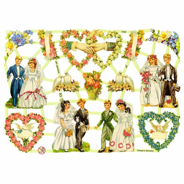 サイズ：23.5×16.5cm素　材：紙製※定形外郵便物可ブランド：エルンスト・フライホーフデザイン：バラ ローズ リース 結婚式ドイツからアンティーク、クラシック調の美しいデザインを送り出すErnst Freihoff(エルンスト・フライ...