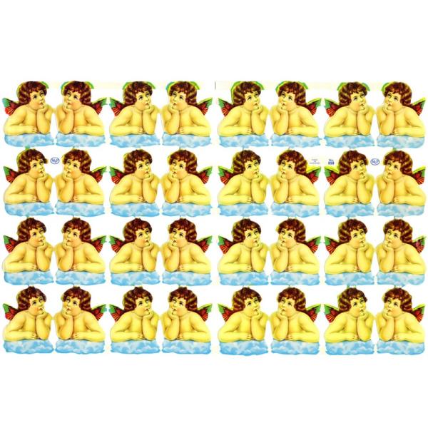 サイズ：約幅15.5×24.5cm素　材：紙製※定形外郵便物可ブランド：マメロックデザイン：クロモス シート 天使ハイセンスで美しいクロモス。もの思いに耽る天使を描いています♪雲や羽の色が特徴的ですね♪エンボス加工なのでぽこっと浮きでたデザ...