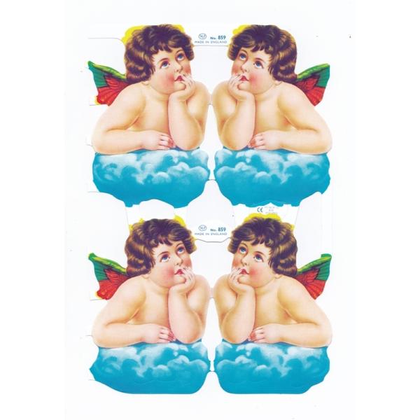 サイズ：約幅23.5×高さ16.0cm素　材：紙製※定形外郵便物可ブランド：マメロックデザイン：クロモス シート 天使ハイセンスで美しいクロモス。もの思いに耽る天使を描いています♪雲や羽の色が特徴的ですね♪エンボス加工なのでぽこっと浮きでた...