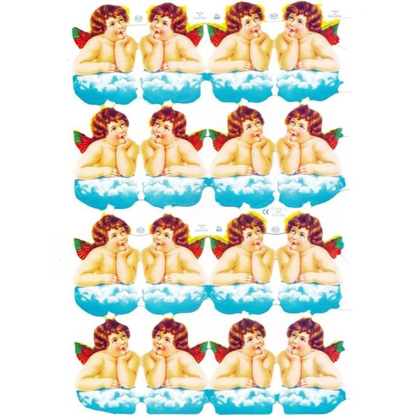 サイズ：約幅23.5×15cm素　材：紙製※定形外郵便物可ブランド：マメロックデザイン：クロモス シート 天使ハイセンスで美しいクロモス。もの思いに耽る天使を描いています♪雲や羽の色が特徴的ですね♪エンボス加工なのでぽこっと浮きでたデザイン...