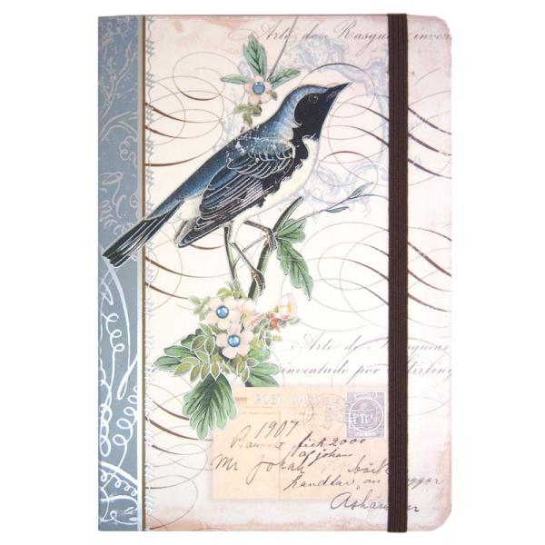 パンチスタジオ ジャーナルノート （鳥） ゴムバンド付き 文房具