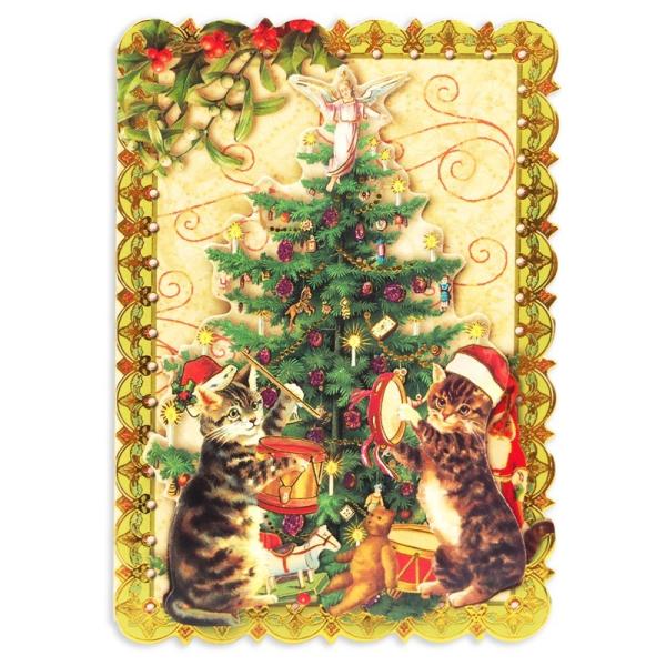 パンチスタジオ クリスマスカード 立体 Sサイズ クリスマスツリー ネコ グリーティングカード 雑貨ロビン ヤフー店 通販 Yahoo ショッピング