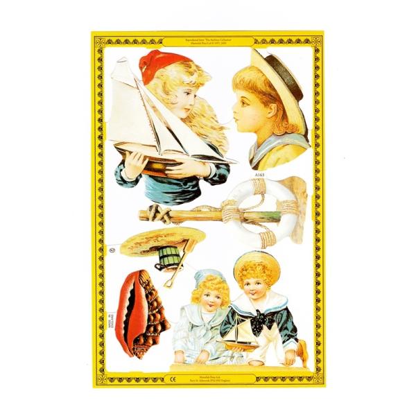 サイズ：約幅23.5×高さ16.0cm素　材：紙製※定形外郵便物可ブランド：マメロックデザイン：クロモス シート 少年 少女 海ハイセンスで美しいクロモス。海の好きな少年と少女を描いています♪見ているだけで、波の音が聞こえてきますね♪エンボ...