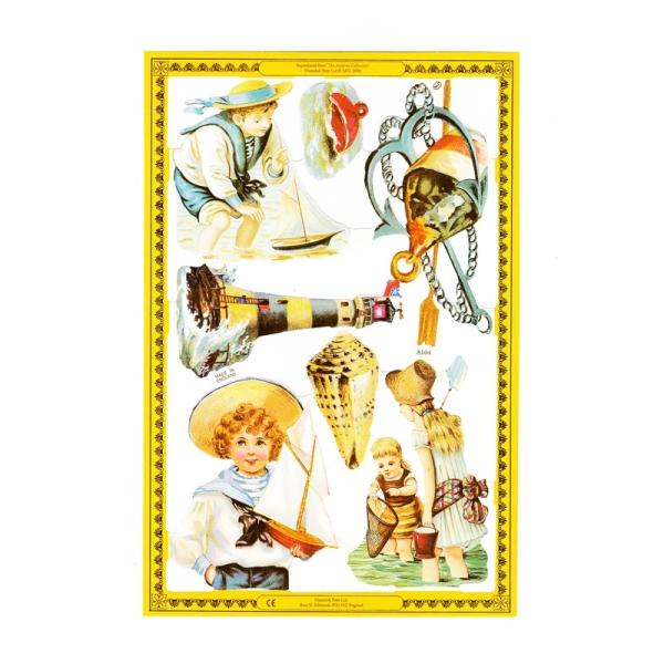 サイズ：約幅23.5×高さ16.0cm素　材：紙製※定形外郵便物可ブランド：マメロックデザイン：クロモス シート 少年 少女 海ハイセンスで美しいクロモス。海の好きな少年と少女を描いています♪見ているだけで、波の音が聞こえてきますね♪エンボ...