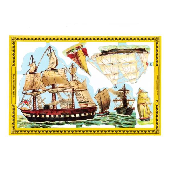 サイズ：約幅23.5×高さ16.0cm素　材：紙製※定形外郵便物OKブランド：マメロックデザイン：クロモス  レトロ 海 船ハイセンスで美しいクロモス。5隻の船を描いています♪とてもかっこいい船ですね♪エンボス加工なのでぽこっと浮きでたデザ...