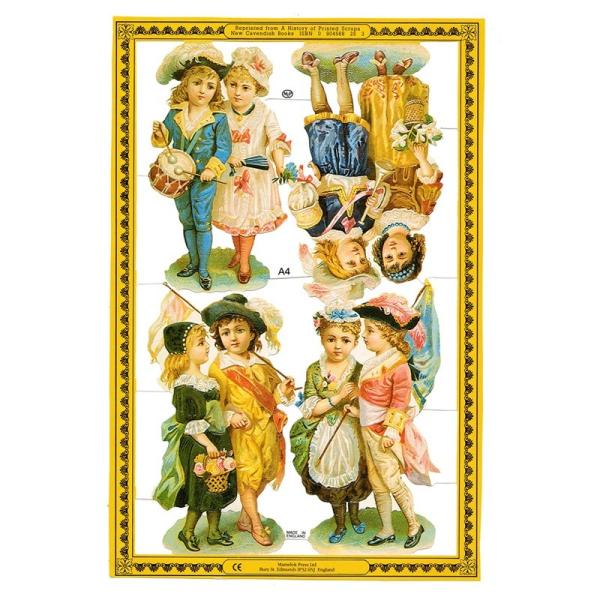 サイズ：約幅23.5×高さ16.0cm素　材：紙製※定形外郵便物可ブランド：マメロックデザイン：クロモス シート ヴィクトリアン 子供 男の子 女の子 カップルハイセンスで美しいクロモス。オシャレな羽根付き帽子。様々なアクセサリーに、美しい...