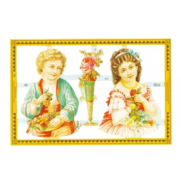 サイズ：約幅23.5×高さ16.0cm素　材：紙製※定形外郵便物可ブランド：マメロックデザイン：クロモス シート 少年 少女 瞳ハイセンスで美しいクロモス。瞳のきれいな少年と少女を描いています♪髪の毛や瞳がとてもリアルに描写されていて目が引...