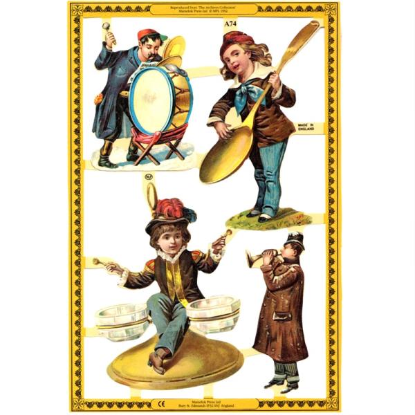 素　材：紙製※定形外郵便物可ブランド：マメロックデザイン：クロモス シート 音楽 楽器 ポーランドで誕生し、イギリスからヴィクトリアクラシックを送り出すMamelok(マメロック)ハイセンスで美しいクロモス。楽器を楽しそうに弾く人々が描かれ...