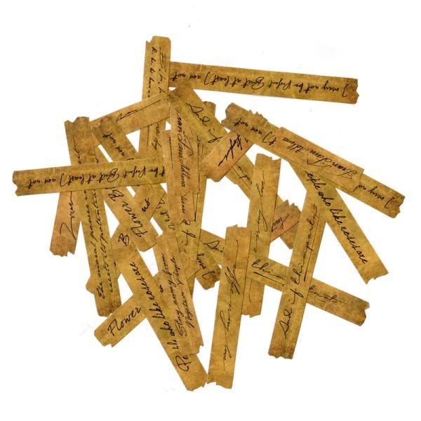 フレークシール セット スクラップ素材 ヴィンテージラベルシリーズ （手書き） 紙素材