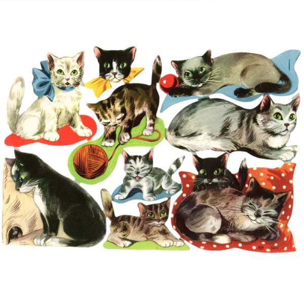 素　材：紙製※定形外郵便物可デザイン：動物 ネコ 猫 子猫ポーランドで誕生し、イギリスからヴィクトリアクラシックを送り出すMamelok(マメロック)ハイセンスで美しいクロモス。たくさんのネコたちが描かれています♪いろいろな表情のネコさんが...