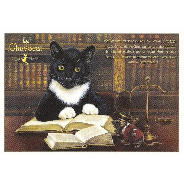 セブリーヌキャット ネコのポストカード （弁護士×裁判官） Le Chavocat フランス製