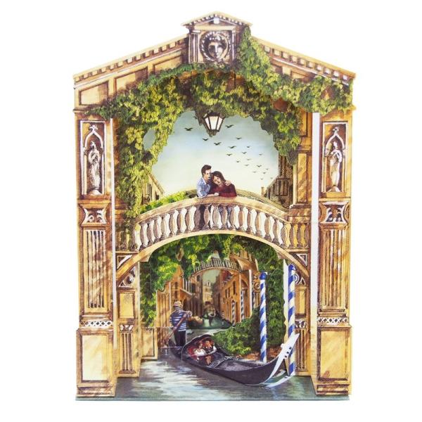 【40％OFF】SANTORO GRAPHICS ポップアップ （ベニスの恋人）グリーティングカード