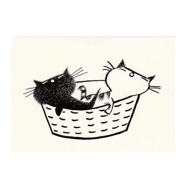 Art Unlimited ネコのポストカード ピムとポム バスケットでお昼寝 グリーティングカード Fwc305 雑貨ロビン ヤフー店 通販 Yahoo ショッピング