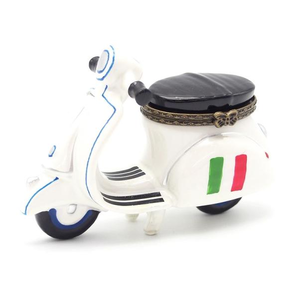 ポタリー ミニケース （ベスパ×ホワイト） 小物入れ ギフトボックス 陶器